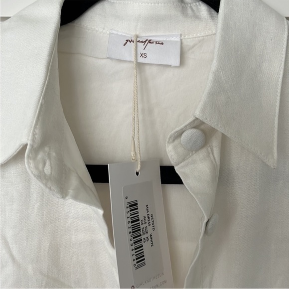 Petal and Pup Mia Long Sleeve Shirt Dress - White - Picture 10 of 14